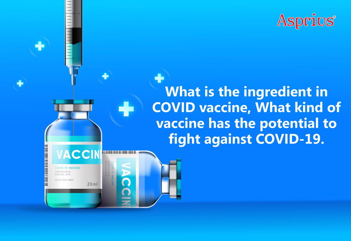 What is the ingredient in COVID vaccine today in the market globally and in India. What kind of vaccine has the potential to fight against Covid-19.