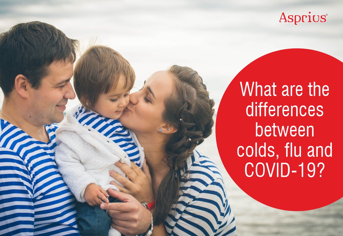 What are the differences between Colds, Flu and COVID-19?